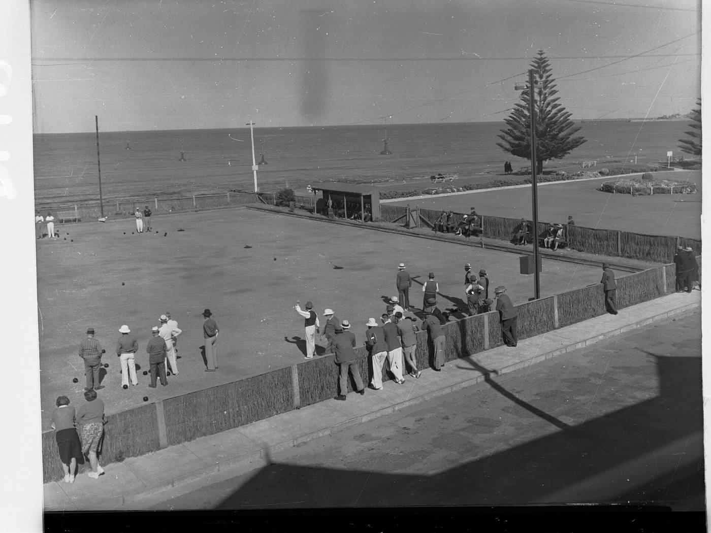 Lawn bowls players at Victor Harbor in South Australia